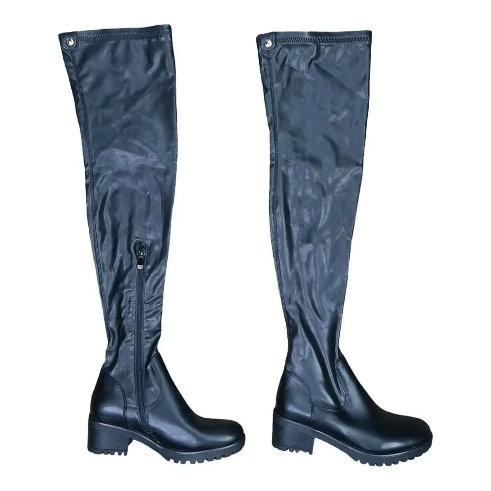 Azalea Wang Eureva Over The Knee Boots - Size 6 (36) - Black